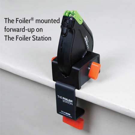 The Foiler mounted forward-up on the foiler station