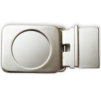 Round Belt Buckle Blank (smaller design than original) Nickel-plated link