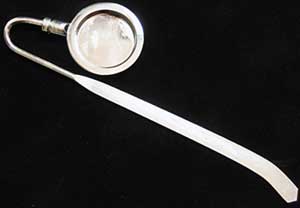 Nickel-plated bookmark with 25mm cabochon insert. link