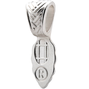 Silver-plated Pattern Bails - Hashmark (Package of 10) link