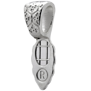Silver-plated Pattern Bails - Hexagon (Package of 10) link
