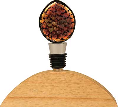 Wood Wine Stopper Base - 1 Hole (wine stopper not included) link
