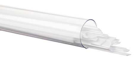 Opaque White Ribbon 90 COE Tube link