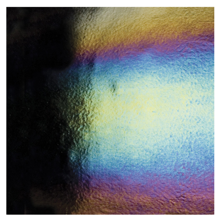 Black Double Roll Rainbow Iridized Fusible 90 COE link