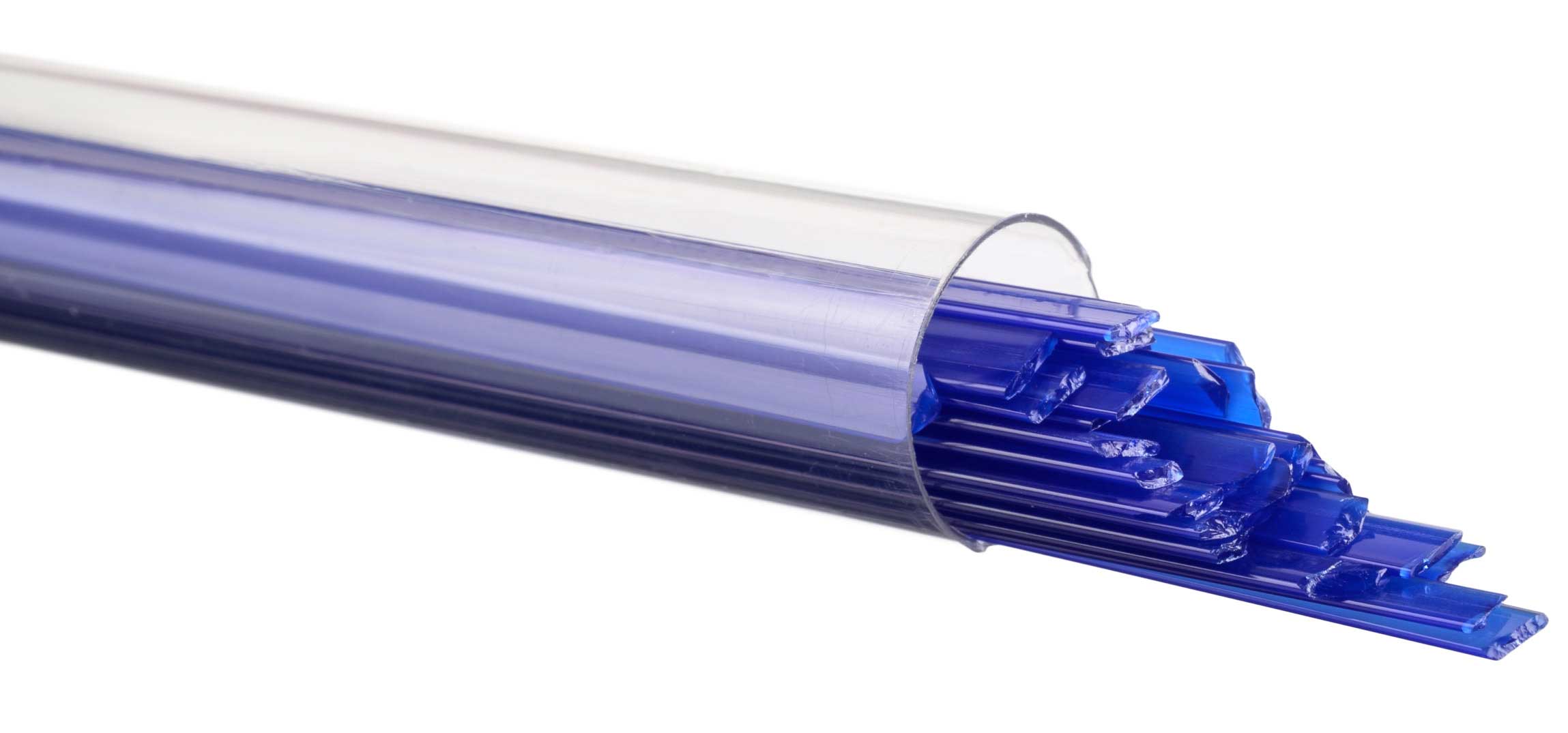 Deep Cobalt Blue Opal Ribbon 90 COE Tube link