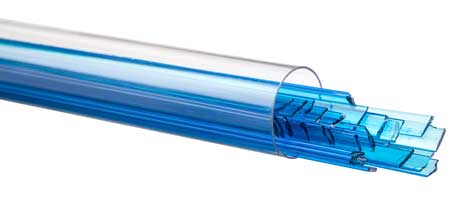 Turquoise Blue Transparent Ribbon 90 COE Tube link
