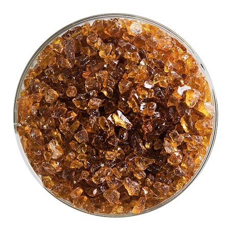 Dark Amber Transparent Coarse Frit 90 COE (1 Pound Jar) link