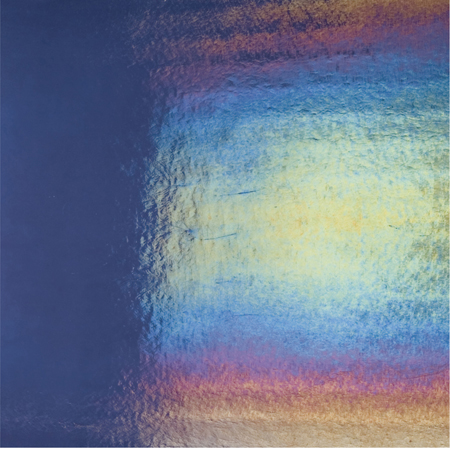 Aventurine Blue Thin Roll Rainbow Iridized Fusible 90 COE photo