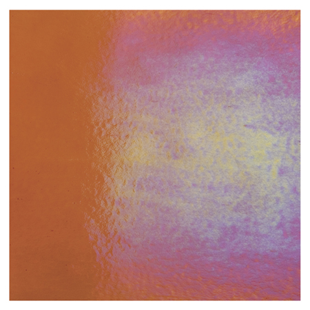 Sunset Coral Double Roll Iridized Fusible 90 COE Sunset Coral Double Roll Iridized Fusible 90 COE photo