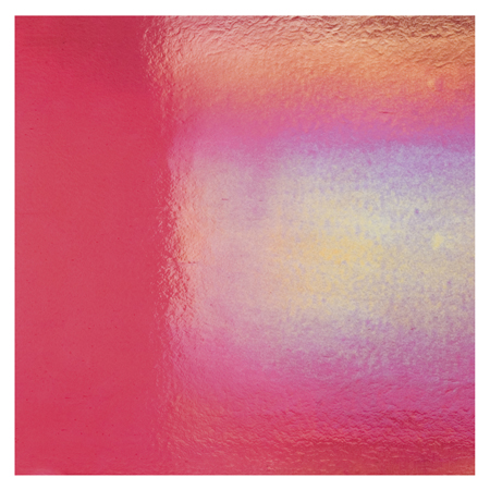 Cranberry Pink Double Roll Rainbow Iridized Fusible 90 COE link