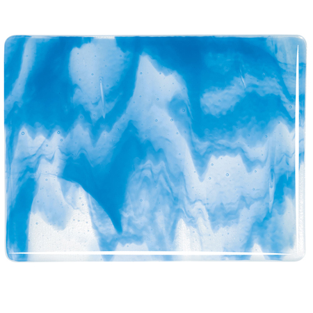 Clear/ Egyptian Blue Opal Streaky Fusible 90 COE link