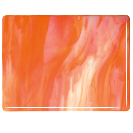 White/Orange Opal Double Rolled Fusible 90 COE link