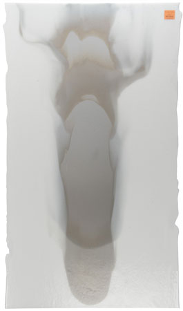 White and Light Silver Gray Cascade Fusible 90 COE link