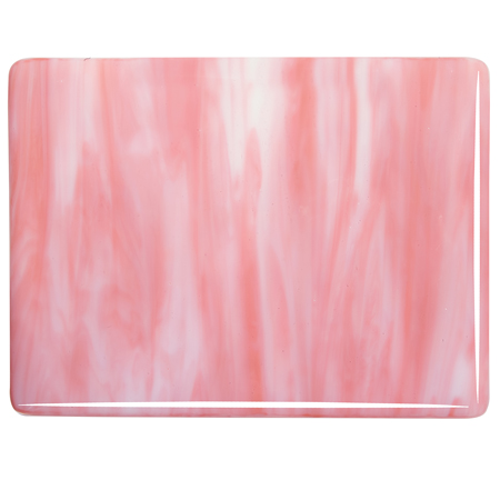 White/Salmon Pink Opal Double Rolled Fusible 90 COE link