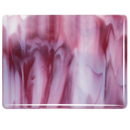 White/Cranberry Pink Double Rolled Fusible 90 COE link