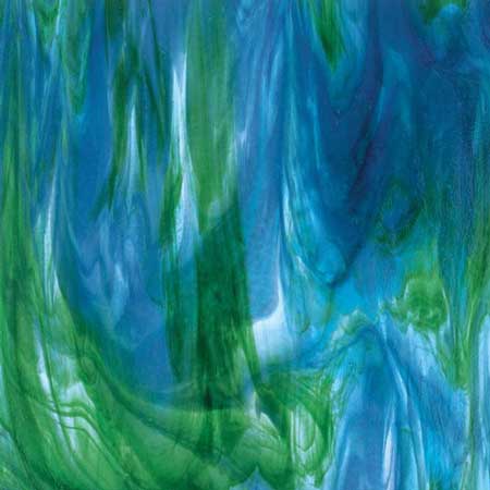 Azure Blue Opal/ Jade Green Opal/ Neo-Lavender Double Roll Fusible 90 COE link