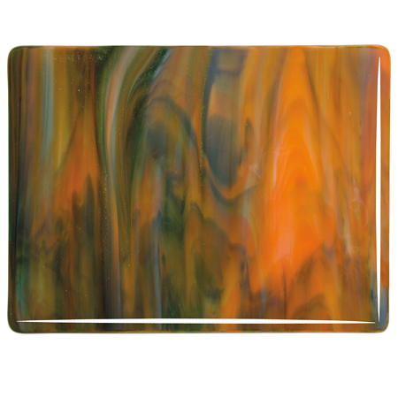White/ Orange Opal/ Deep Forest Green Fusible 90 COE White/ Orange Opal/ Deep Forest Green Fusible 90 COE photo