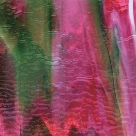 Cranberry Pink/ Emerald Green/ White Ripple Fusible 90 COE link