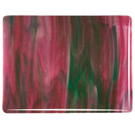 Cranberry Pink/ Emerald Green/ White Double Roll Fusible 90 COE link