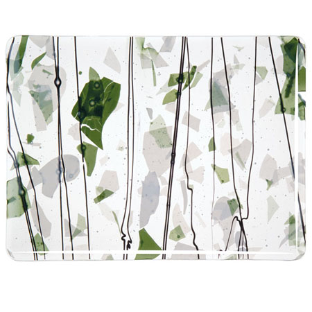 Green/ White Fracture/ Streamer Fusible 90 COE Green/ White Fracture/ Streamer Fusible 90 COE photo