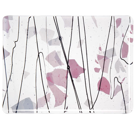 Light Pink/ White Fracture/ Streamer Fusible 90 COE link