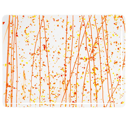 Red/ Yellow/ Orange Frit & Orange Streamers Fusible 90 COE link