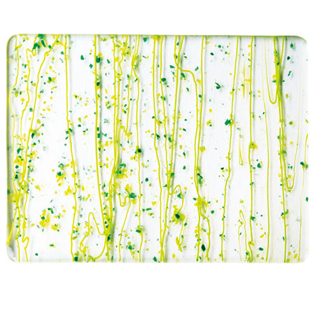 Green/ Lime/ Yellow Frit Lime Streamers Fusible 90 COE link