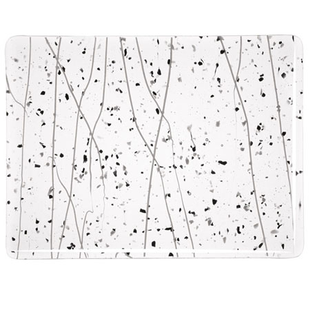 Deco Gray/ Black Frit White Streamers Fusible 90 COE link