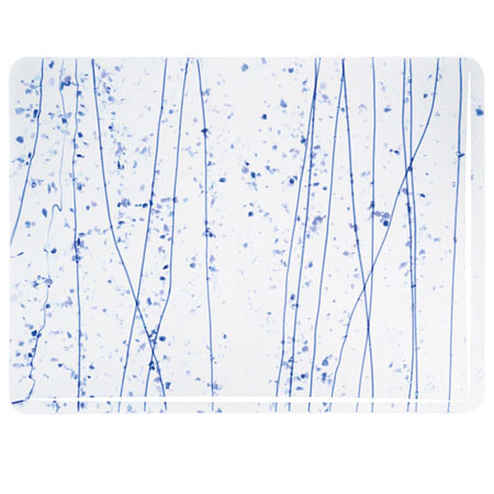 Light Blue/ Cathedral Blue Frit & Cathedral Blue Streamers Fusible 90 COE Light Blue/ Cathedral Blue Frit & Cathedral Blue Streamers Fusible 90 COE photo