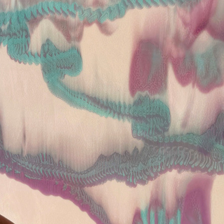90's Nostalgia Striker (White/ Turquoise Opal/ Violet) Graffiti Double Roll Fusible 90 COE 90's Nostalgia Striker (White/ Turquoise Opal/ Violet) Graffiti Double Roll Fusible 90 COE photo