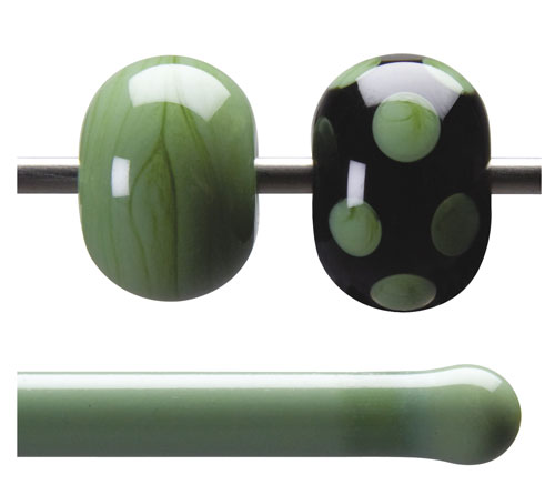 Mineral Green Opaque 90 COE Rod (sold per pound; 1/4 pound minimum) link