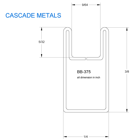 3/8 in. Border U Brass Came (sub for CHI 2511B) link