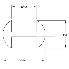 3/16 x 5/32 in. H-Round Lead Came  link