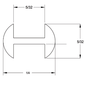 5/32 x 5/32 in. H-Round Lead Came  link