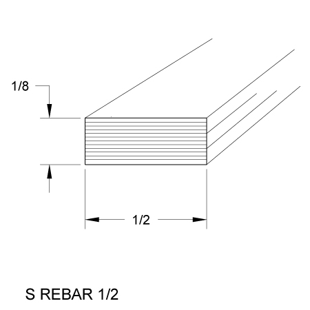1/2 x 1/8 in. Steel Rebar (sub for CHI 2903) link
