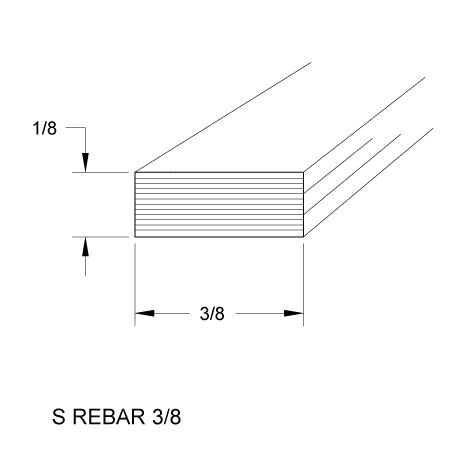 3/8 x 1/8 in. Steel Rebar (sub for CHI 2901) link