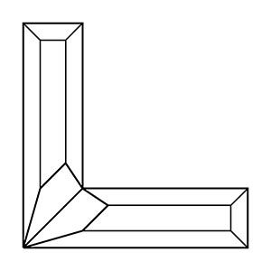 1 x 4 in. Corner Bevel Set - Left & Right link