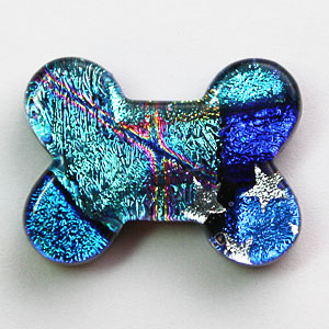 Fused Glass Dog Bone Shape 1 x 1-1/4 in. - 96 COE link