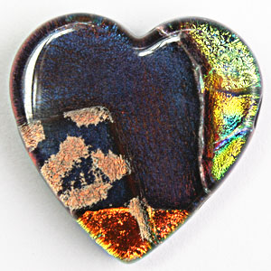 Fused Glass Heart Shape 1-1/4 x 1-1/4 in. - 90 COE link