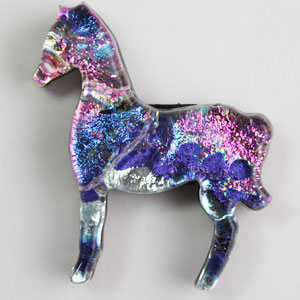 Fused Glass Horse Shape 1-1/2 x 1-1/2 in. - 90 COE link