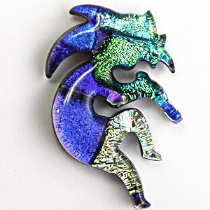 Fused Glass Kokopelli Shape 1-3/4 x 1-1/4 in. - 96 COE link