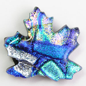 Fused Glass Maple Leaf Shape 1-1/4 x 1-1/4 in. - 90 COE link