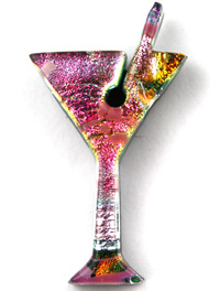 Fused Glass Martini Shape 1-3/4 x 1 in. - 90 COE link