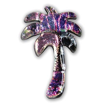 Fused Glass Palm Tree Shape 1-1/2 x 1 in. - 90 COE link