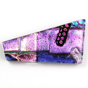 Fused Glass Trapezoid Shape 2 x 1 in. - 90 COE link