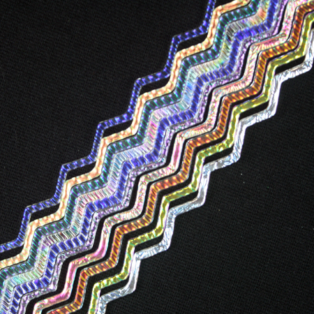 Taste of Texture Dichroic on 3 mm Clear Firestrip 90 COE 16 in. long link