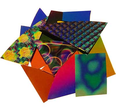 Crinklized Dichroic on 1.5mm thin Black System 96 1/2-lb Scrap link