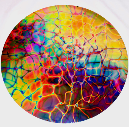 Wissmach 96 Thin Clear - Reptilian Pattern on Mixture Dichroic link