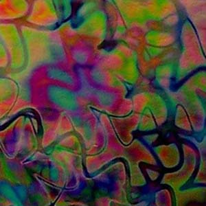 Thin Black - Corkscrews Pattern on Mixture Dichroic 90 COE link