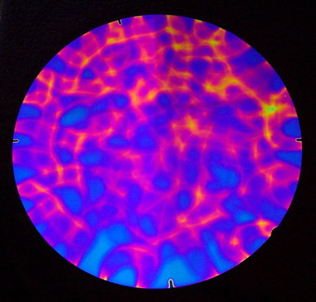 Thin Clear - Aurora Borealis Pattern Green/ Magenta Blue Dichroic 90 COE link